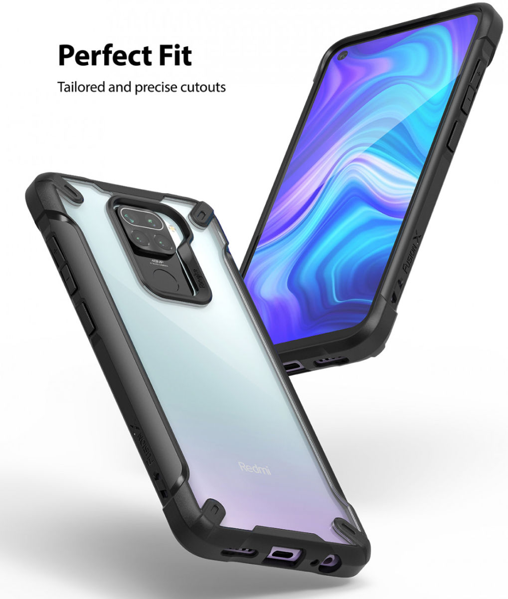 Ringke Fusion X Xiaomi Redmi Note 9 Hoesje Camo Zwart afbeelding 2