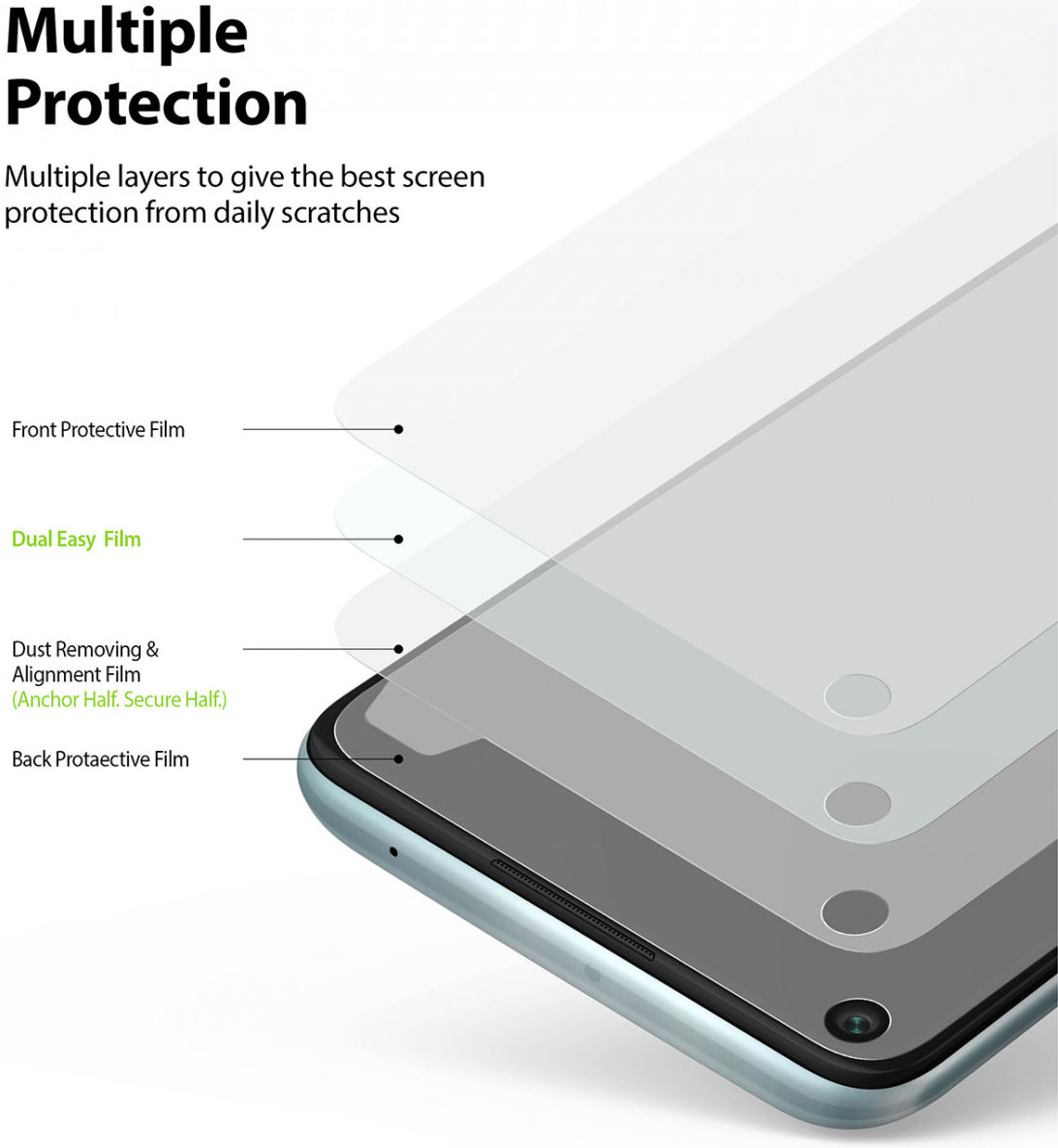 Ringke Dual Easy Wing Xiaomi Redmi Note 9 Screenprotector (Duo Pack) afbeelding 2