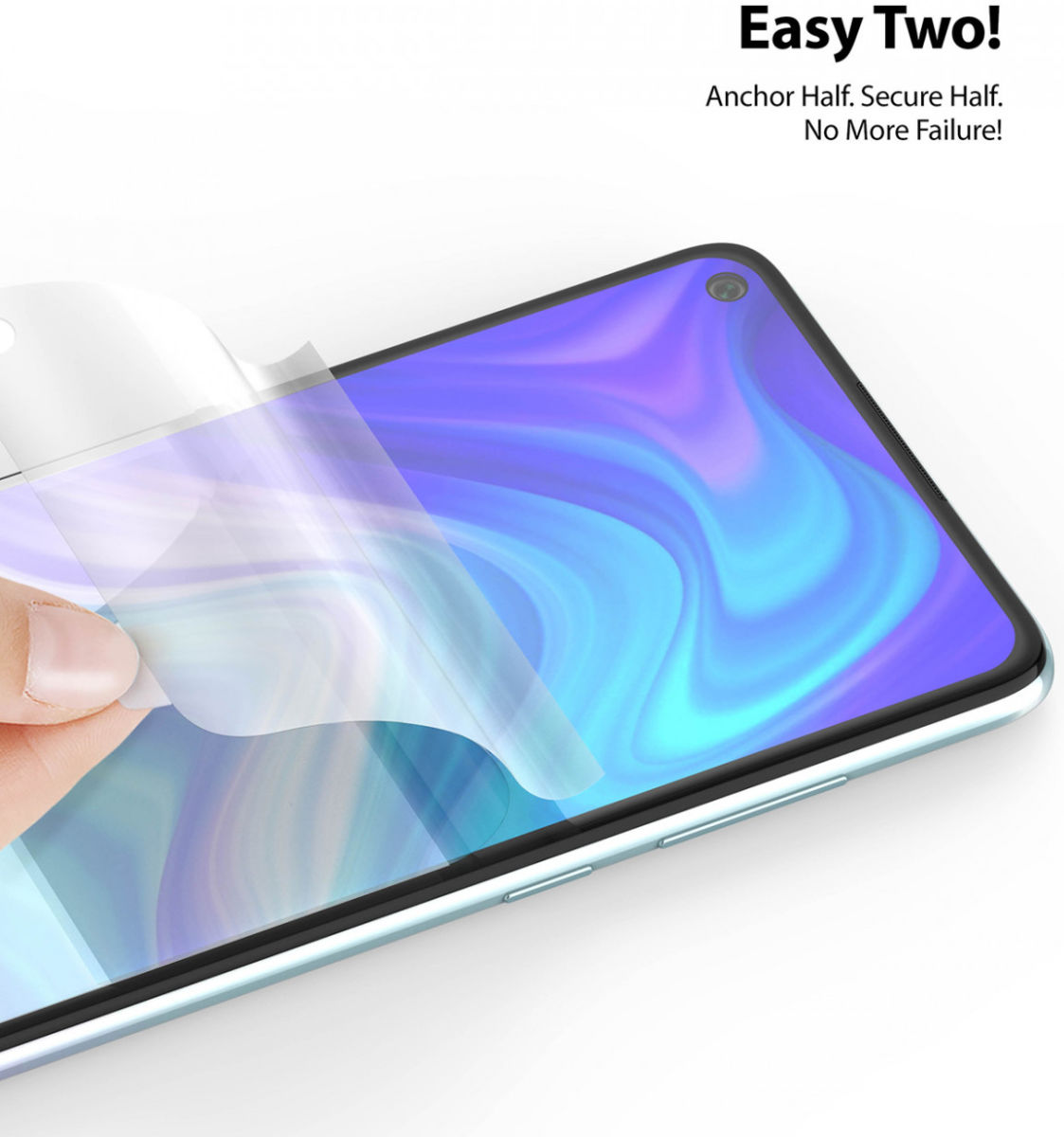 Ringke Dual Easy Wing Xiaomi Redmi Note 9 Screenprotector (Duo Pack) afbeelding 4