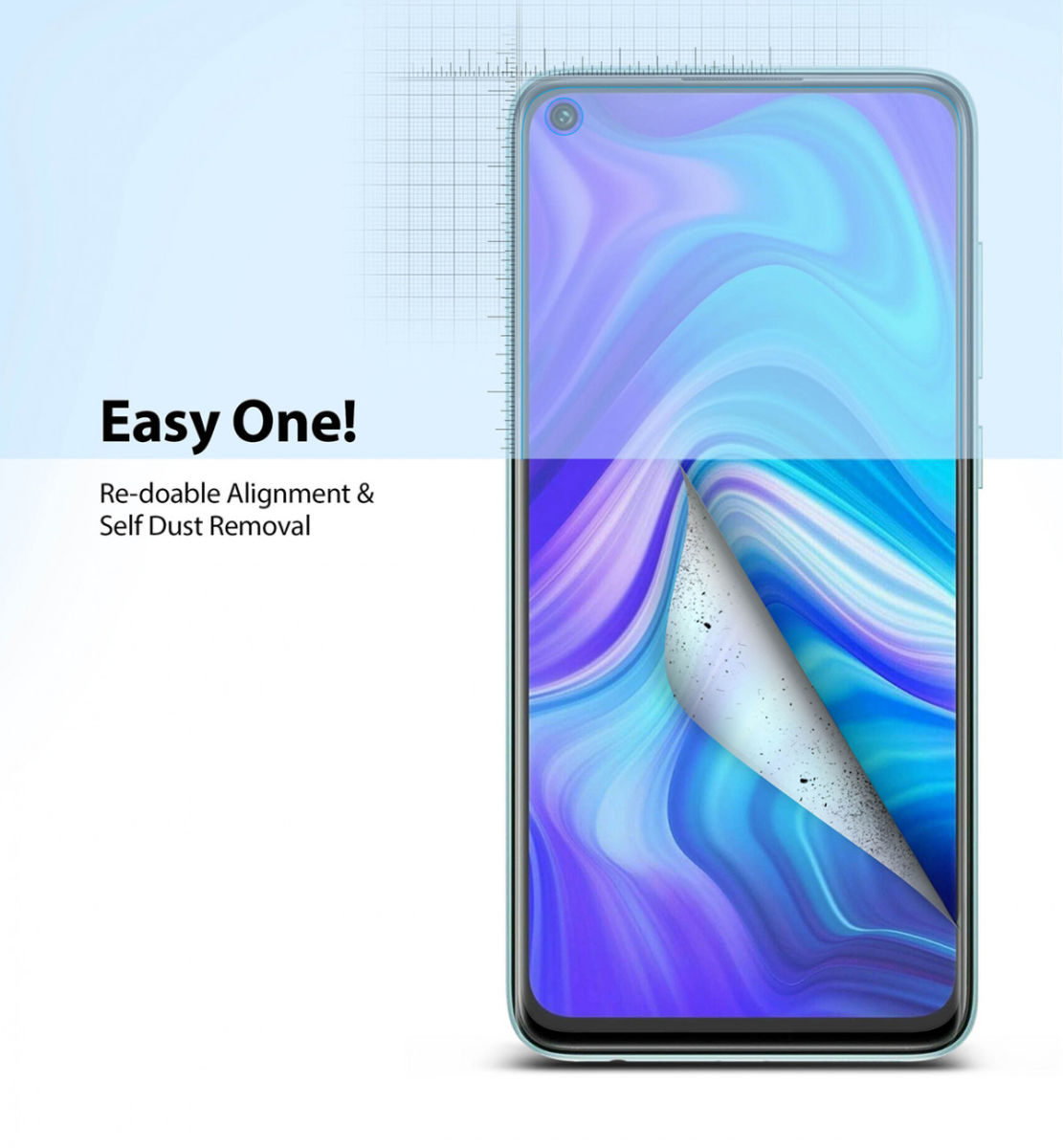 Ringke Dual Easy Wing Xiaomi Redmi Note 9 Screenprotector (Duo Pack) afbeelding 5
