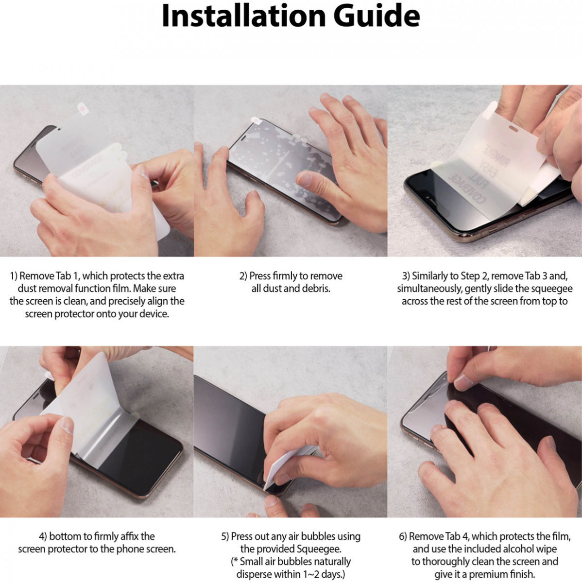 Ringke Dual Easy Wing Xiaomi Redmi Note 9 Screenprotector (Duo Pack) afbeelding 9