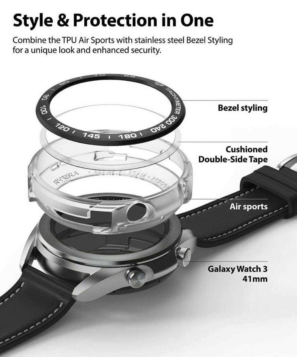 Ringke Air Sports Bezel Styling Galaxy Watch 3 41MM Combo Pack Clear afbeelding 2