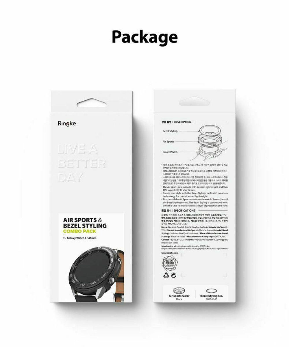 Ringke Air Sports Bezel Styling Galaxy Watch 3 41MM Combo Pack Clear afbeelding 8