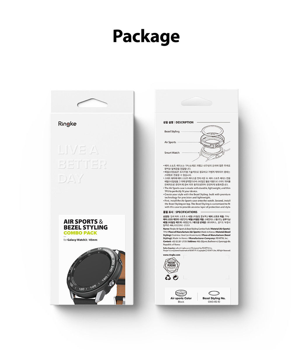 Ringke Air Sports Bezel Styling Galaxy Watch 3 45MM Combo Pack Clear afbeelding 8