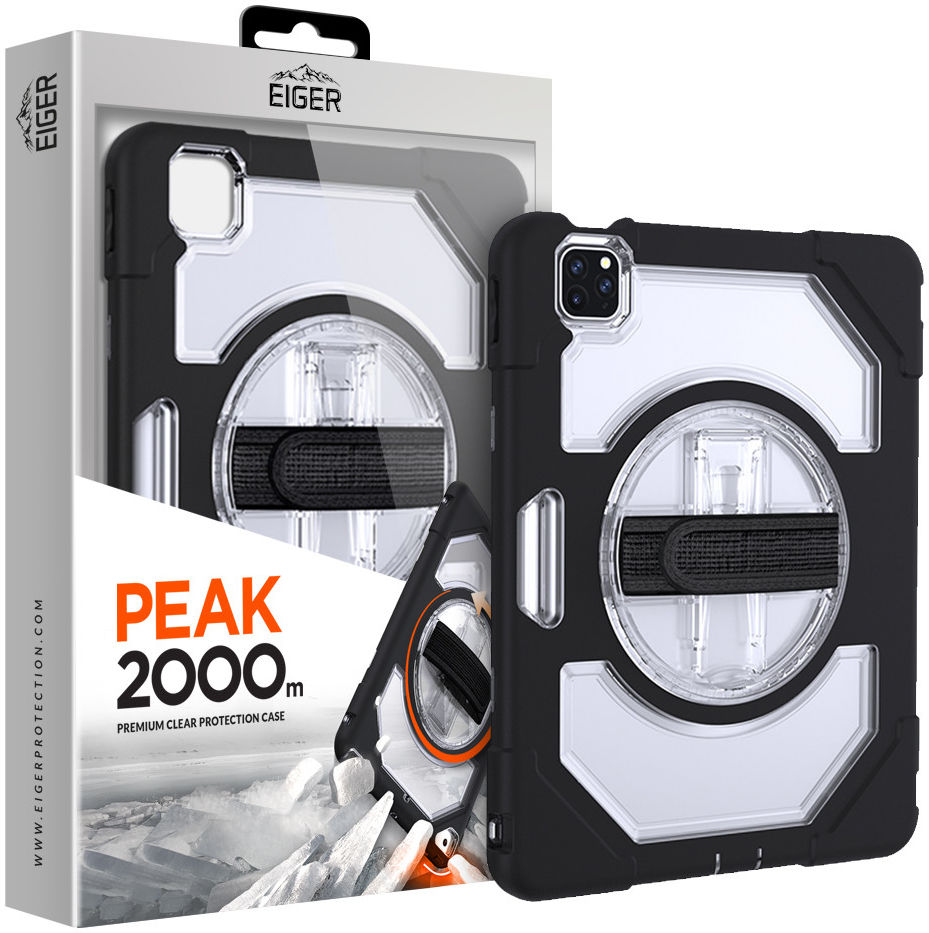 Eiger Peak 2000m Apple iPad Air 2020 / 2022 Hoes Zwart afbeelding 1