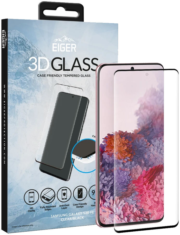 Eiger Samsung Galaxy S20 FE Tempered Glass Case Friendly Gebogen afbeelding 1