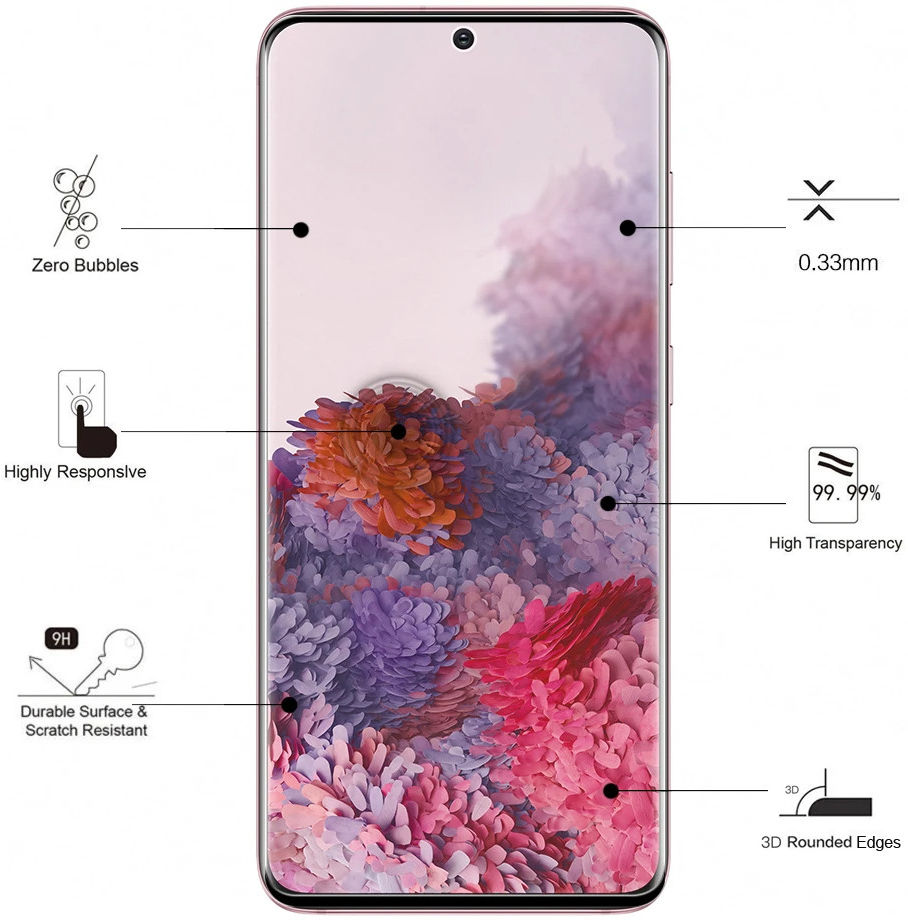 Eiger Samsung Galaxy S20 FE Tempered Glass Case Friendly Gebogen afbeelding 4