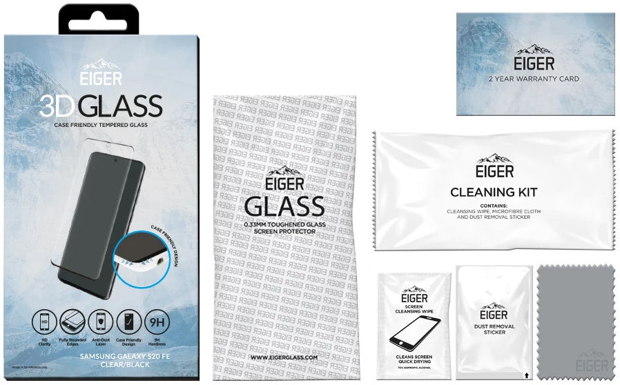 Eiger Samsung Galaxy S20 FE Tempered Glass Case Friendly Gebogen afbeelding 7