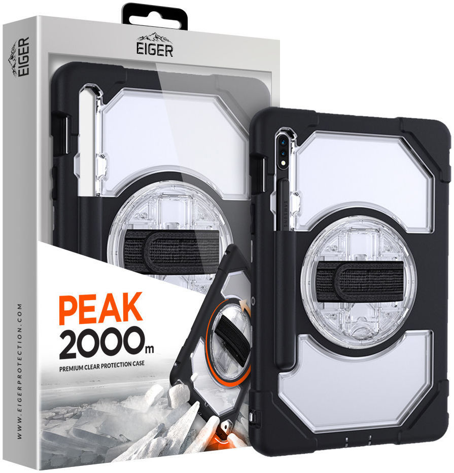 Eiger Peak 2000m Samsung Galaxy Tab S7 FE/S7+/S8+ Hoes Transparant afbeelding 1