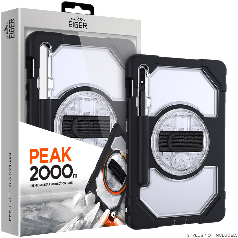 Eiger Peak 2000m Samsung Galaxy Tab S7 FE/S7+/S8+ Hoes Transparant afbeelding 4