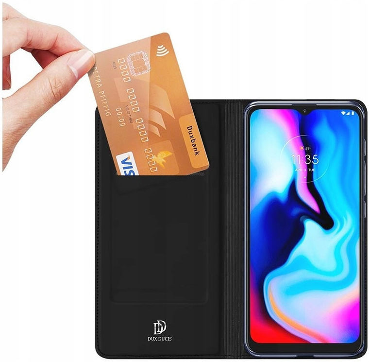 Dux Ducis Skin Pro Series Motorola Moto E7 Plus Flip Hoesje zwart afbeelding 4