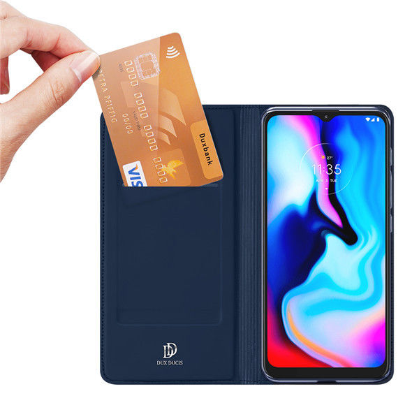 Dux Ducis Skin Pro Series Motorola Moto E7 Plus Flip Hoesje Blauw afbeelding 2