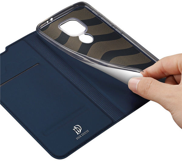 Dux Ducis Skin Pro Series Motorola Moto E7 Plus Flip Hoesje Blauw afbeelding 5