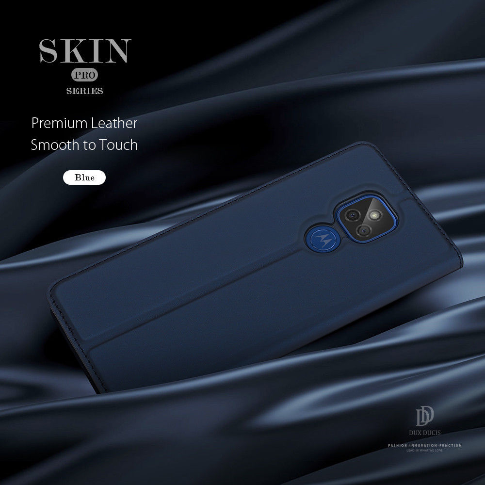 Dux Ducis Skin Pro Series Motorola Moto E7 Plus Flip Hoesje Blauw afbeelding 7