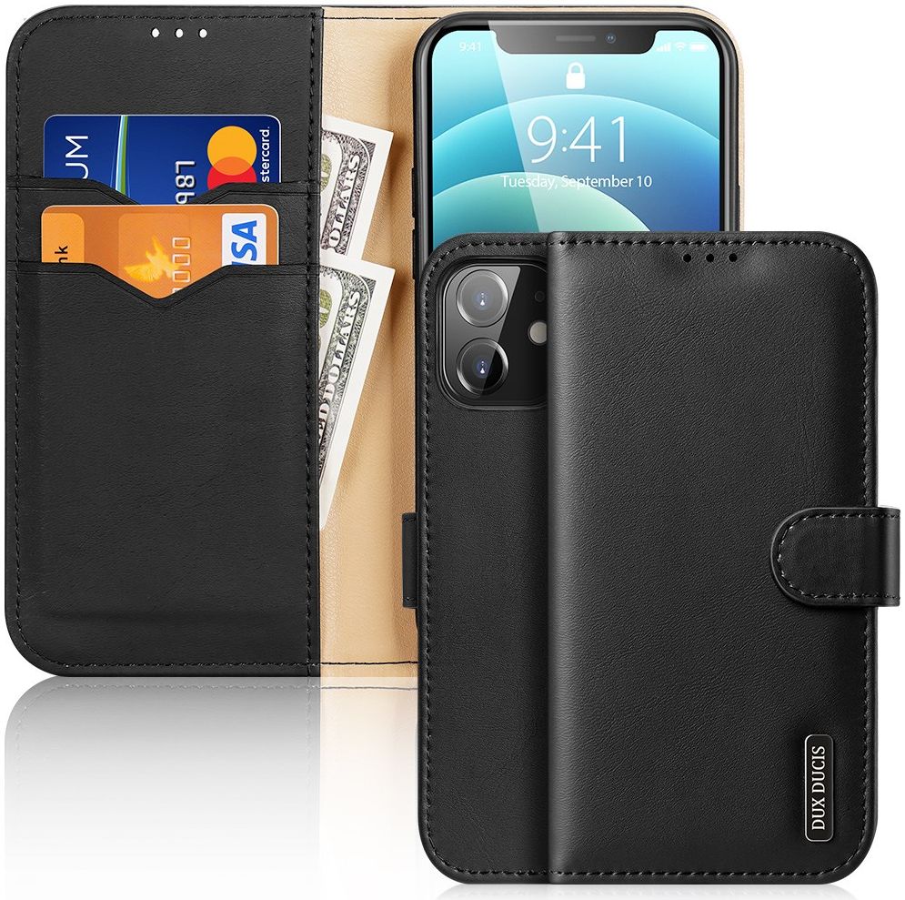 Dux Ducis Hivo Series Apple iPhone 12 Mini Hoesje Book Case Zwart afbeelding 1