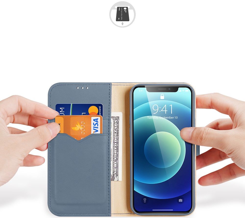 Dux Ducis Hivo Series Apple iPhone 12 Mini Hoesje Book Case Blauw afbeelding 2