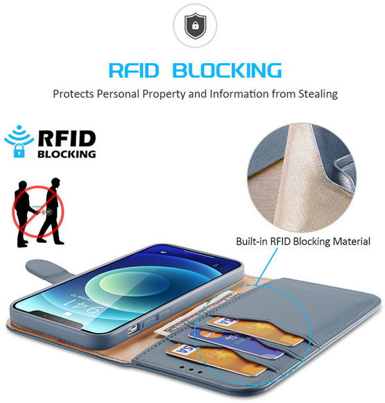 Dux Ducis Hivo Series Apple iPhone 12 / 12 Pro Hoesje Book Case Blauw afbeelding 4