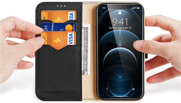 Dux Ducis Hivo Series Apple iPhone 12 Pro Max Hoesje Book Case Zwart afbeelding 2