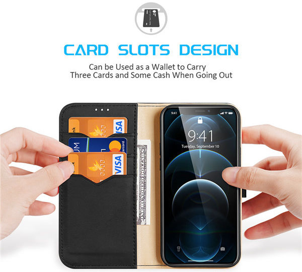 Dux Ducis Hivo Series Apple iPhone 12 Pro Max Hoesje Book Case Zwart afbeelding 5
