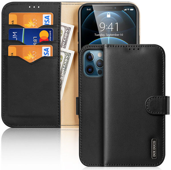 Dux Ducis Hivo Series Apple iPhone 12 Pro Max Hoesje Book Case Zwart afbeelding 1