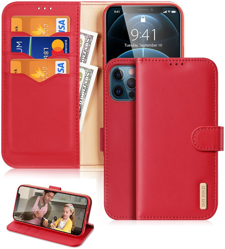 Dux Ducis Hivo Series Apple iPhone 12 Pro Max Hoesje Book Case Rood afbeelding 3