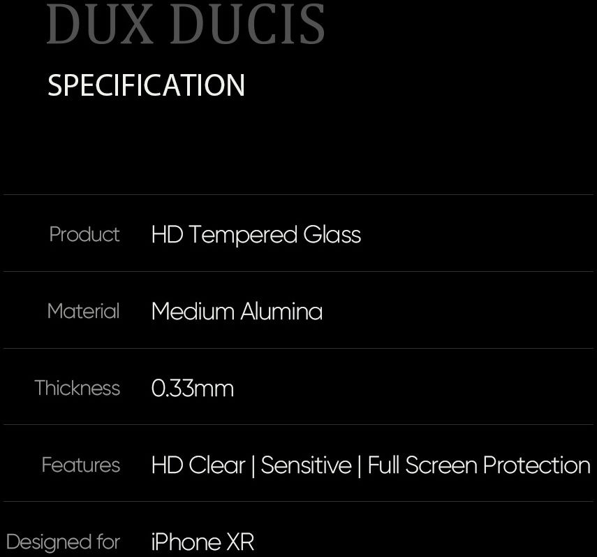 Dux Ducis Apple iPhone XR Tempered Glass Screen Protector afbeelding 11