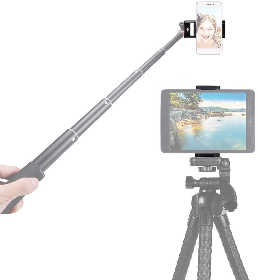 Telefoon en Tablet Houder Adapter voor Tripod en Selfiestick Zwart afbeelding 4