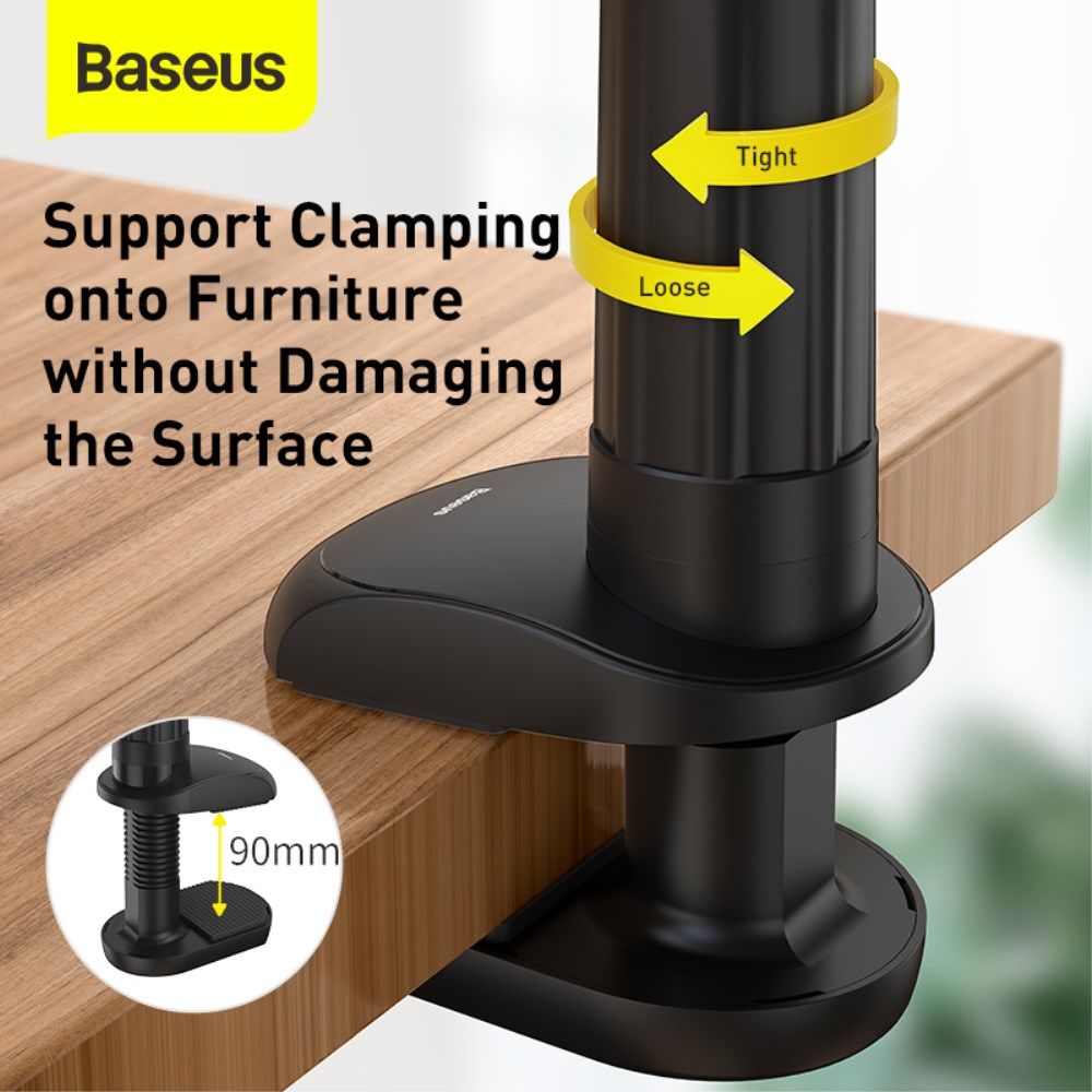 Baseus 360° Verstelbare Tablet en Telefoonhouder Bureau en Bed Grijs afbeelding 14