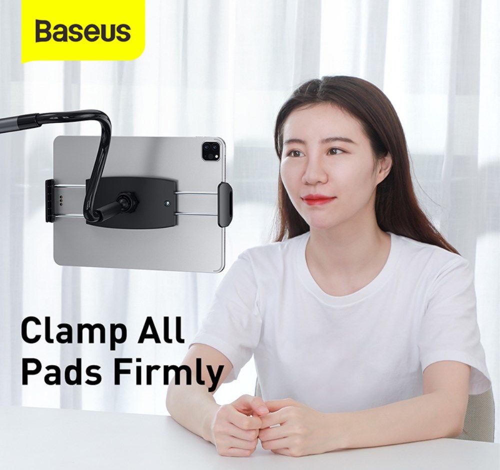 Baseus 360° Verstelbare Tablet en Telefoonhouder Bureau en Bed Grijs afbeelding 15