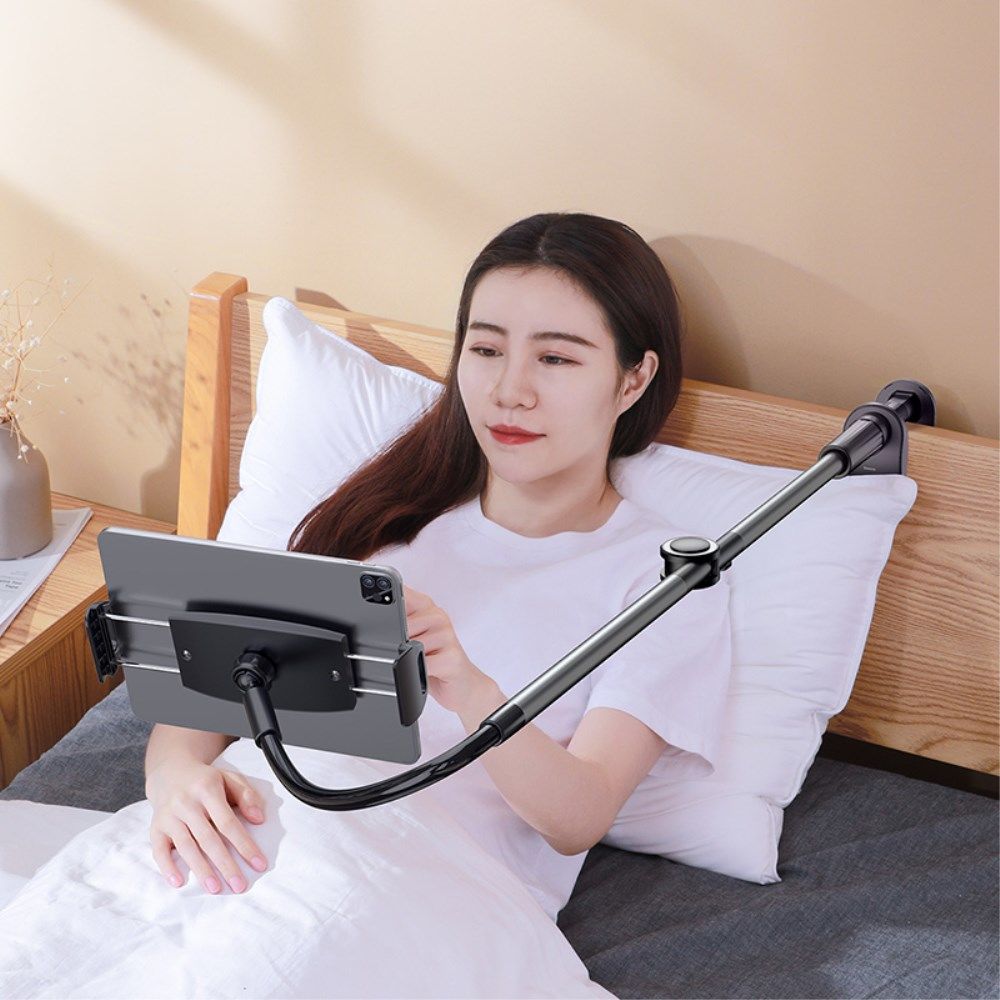 Baseus 360° Verstelbare Tablet en Telefoonhouder Bureau en Bed Grijs afbeelding 6