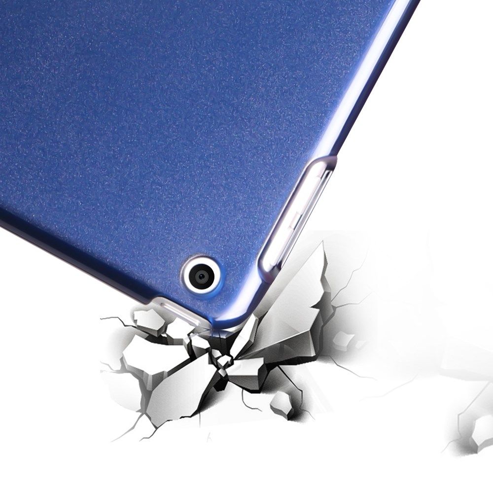iPad 10.2 2019 / 2020 / 2021 Tri-Fold Book Case met Standaard Blauw afbeelding 7