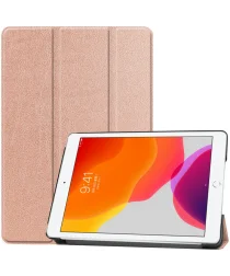 Apple iPad 10.2 (2021/2020/2019) Hoes Tri-Fold Book Case Roze