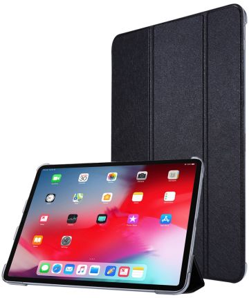 Apple iPad Pro 11 (2018/2020/2021) Tri-Fold Hoes Book Case Zwart Hoesjes