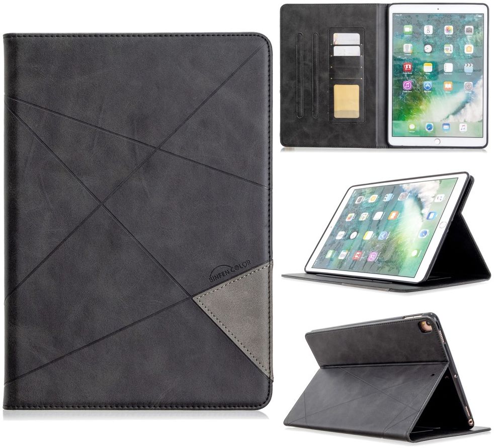 Apple iPad 10.2 2019 / 2020 / 2021 Stand Hoes Geometrie Zwart afbeelding 8