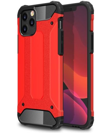 Apple iPhone 12 Pro Max Hoesje Shockproof Hybride Backcover Rood Hoesjes