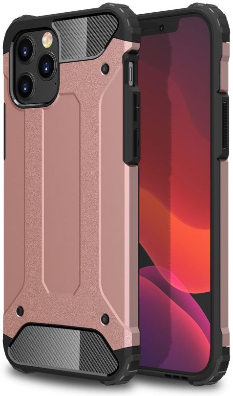 Apple iPhone 12 Pro Max Hoesje Shockproof Hybride Backcover Rose Gold afbeelding 1