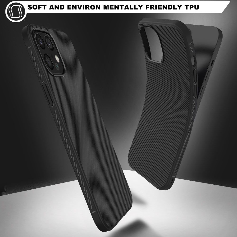 Apple iPhone 12 Pro Max Hoesje Twill Slim Textuur Back Cover Zwart afbeelding 7