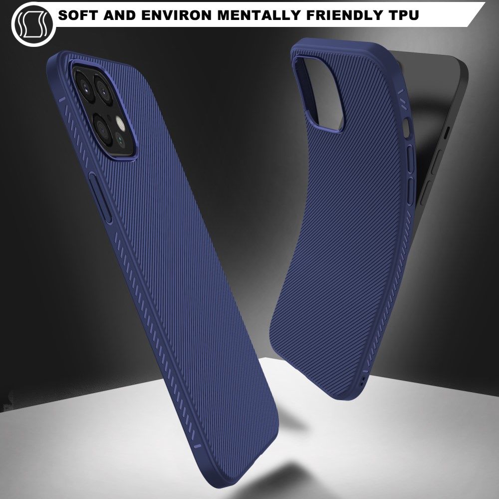 Apple iPhone 12 Pro Max Hoesje Twill Slim Textuur Back Cover Blauw afbeelding 7