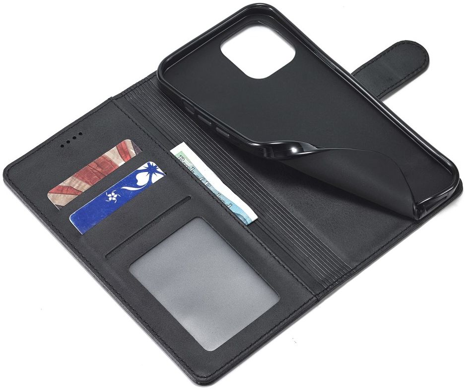 LC.IMEEKE Apple iPhone 12 Mini Hoesje Portemonnee Book Case Zwart afbeelding 8
