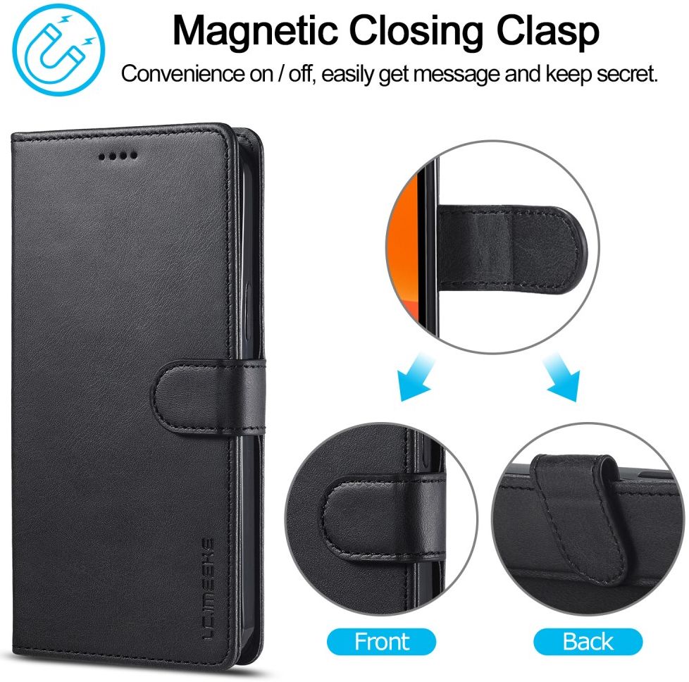 LC.IMEEKE Apple iPhone 12 Mini Hoesje Portemonnee Book Case Zwart afbeelding 10