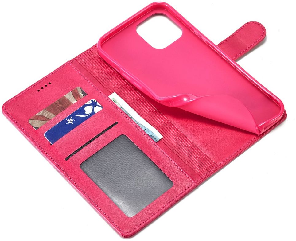 LC.IMEEKE Apple iPhone 12 Mini Hoesje Portemonnee Book Case Rood afbeelding 8