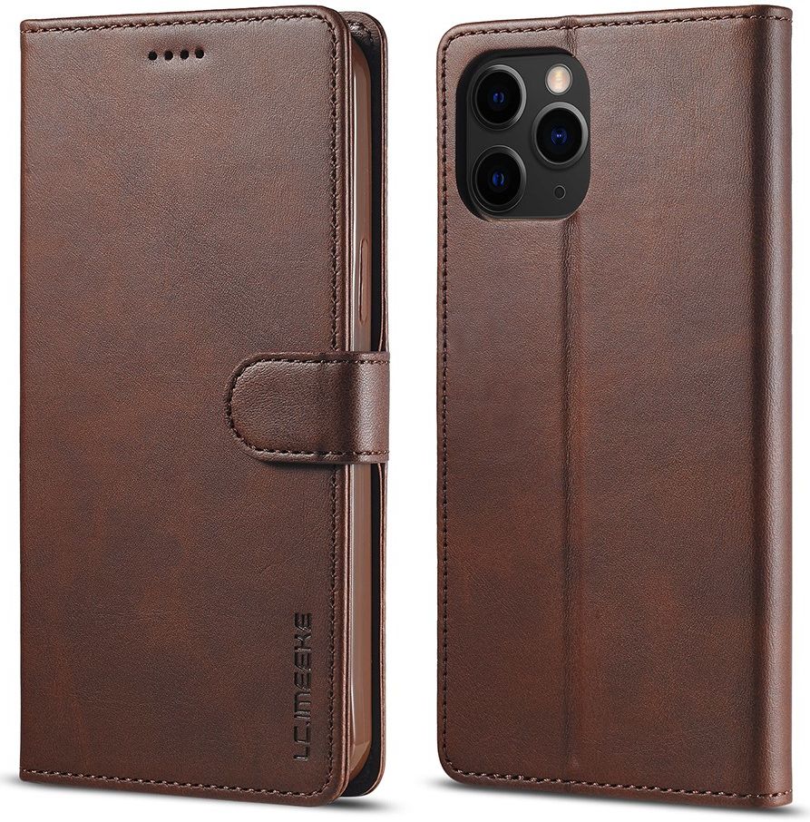 LC.IMEEKE Apple iPhone 12 Mini Hoesje Portemonnee Book Case Coffee afbeelding 4