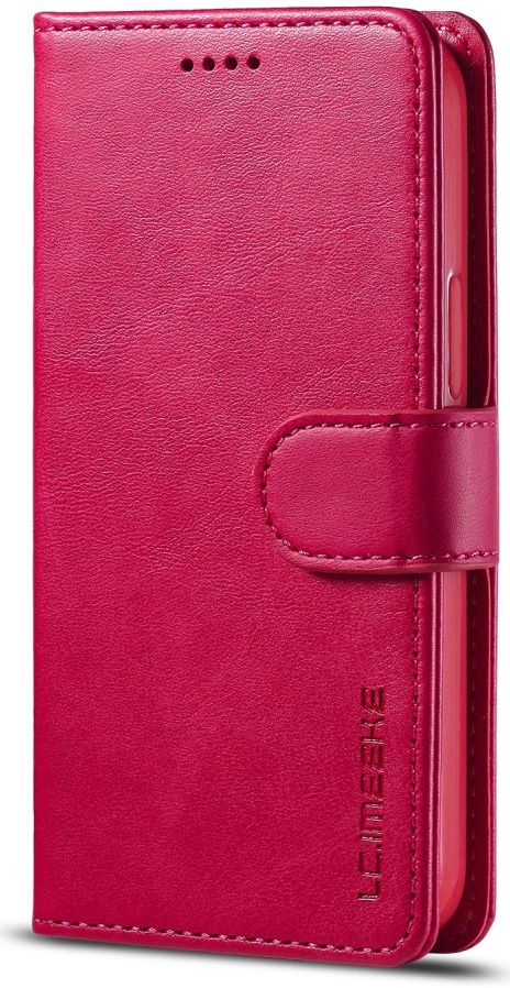 LC.IMEEKE Apple iPhone 12 / 12 Pro Hoesje Portemonnee Book Case Rood afbeelding 5