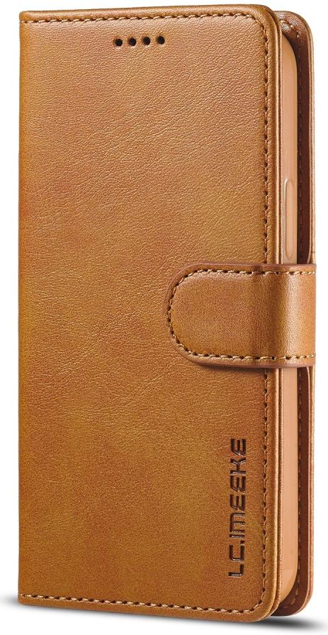 LC.IMEEKE Apple iPhone 12 / 12 Pro Hoesje Portemonnee Book Case Bruin afbeelding 2