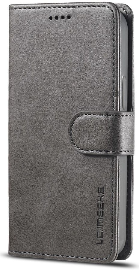 LC.IMEEKE Apple iPhone 12 Pro Max Hoesje Portemonnee Book Case Grijs afbeelding 5