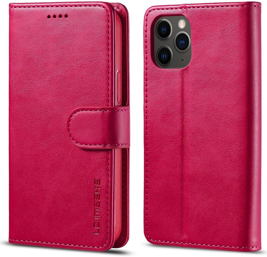 LC.IMEEKE Apple iPhone 12 Pro Max Hoesje Portemonnee Book Case Rood afbeelding 4