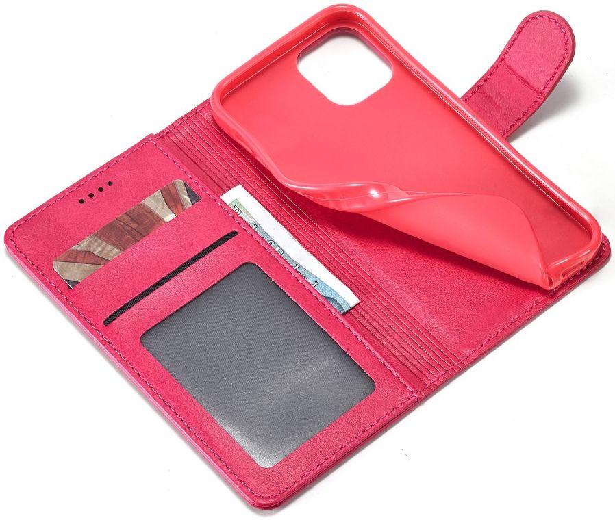 LC.IMEEKE Apple iPhone 12 Pro Max Hoesje Portemonnee Book Case Rood afbeelding 8