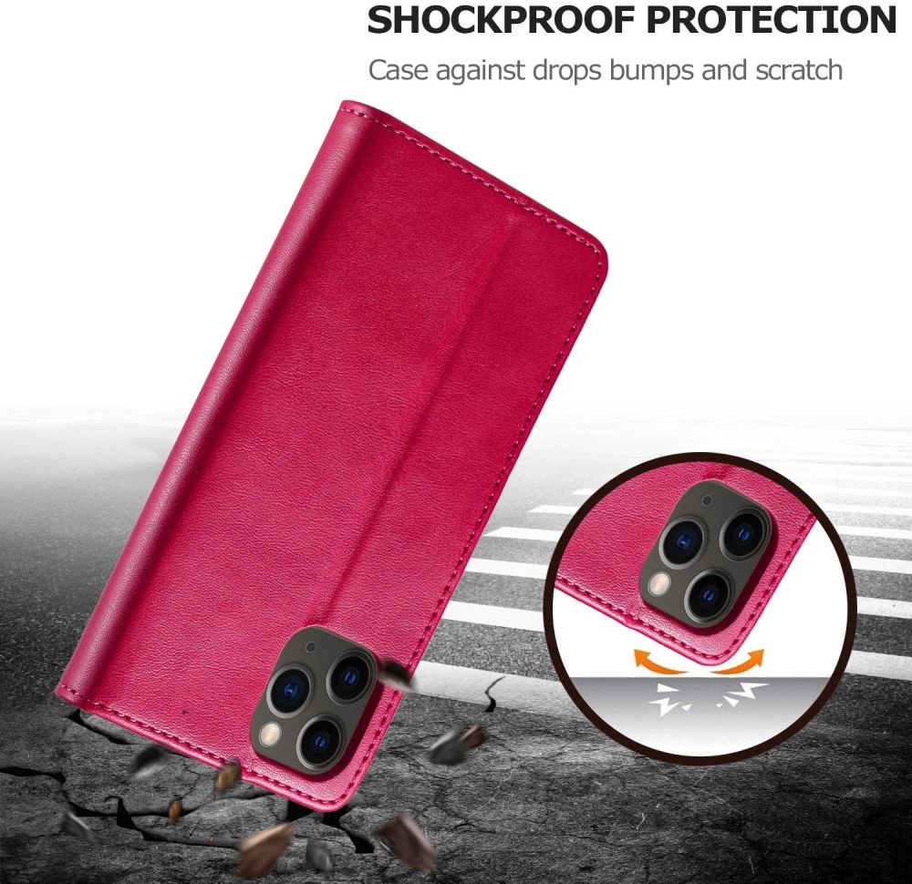 LC.IMEEKE Apple iPhone 12 Pro Max Hoesje Portemonnee Book Case Rood afbeelding 13