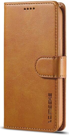 LC.IMEEKE Apple iPhone 12 Pro Max Hoesje Portemonnee Book Case Bruin afbeelding 5