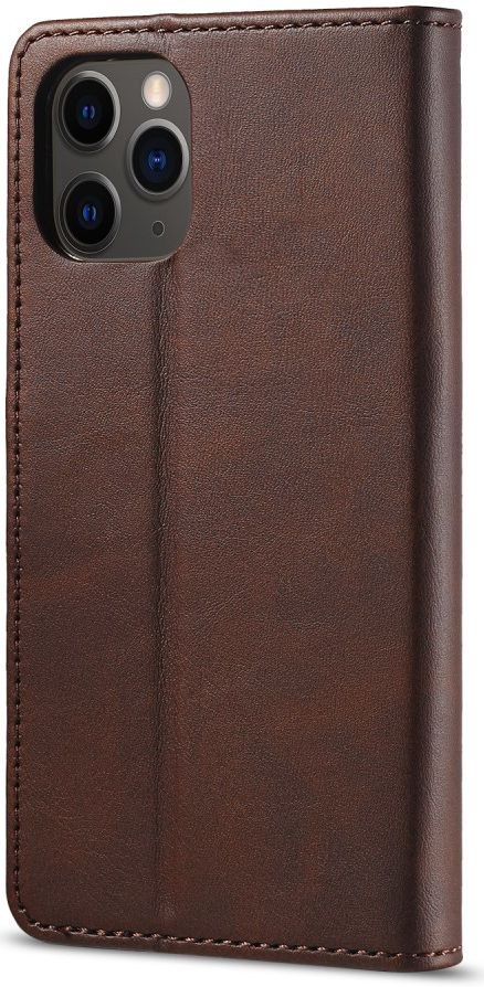 LC.IMEEKE Apple iPhone 12 Pro Max Hoesje Portemonnee Book Case Coffee afbeelding 2